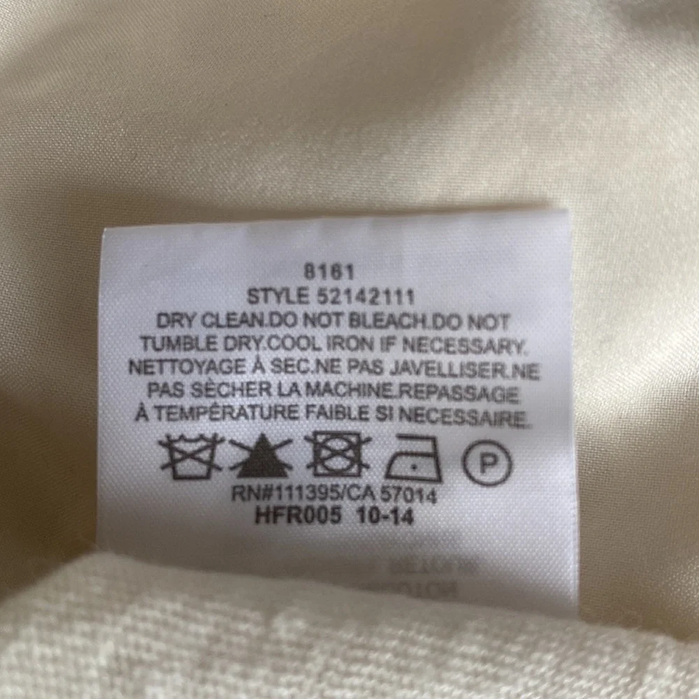 Tory Burch cream Tali honeycomb lace top small